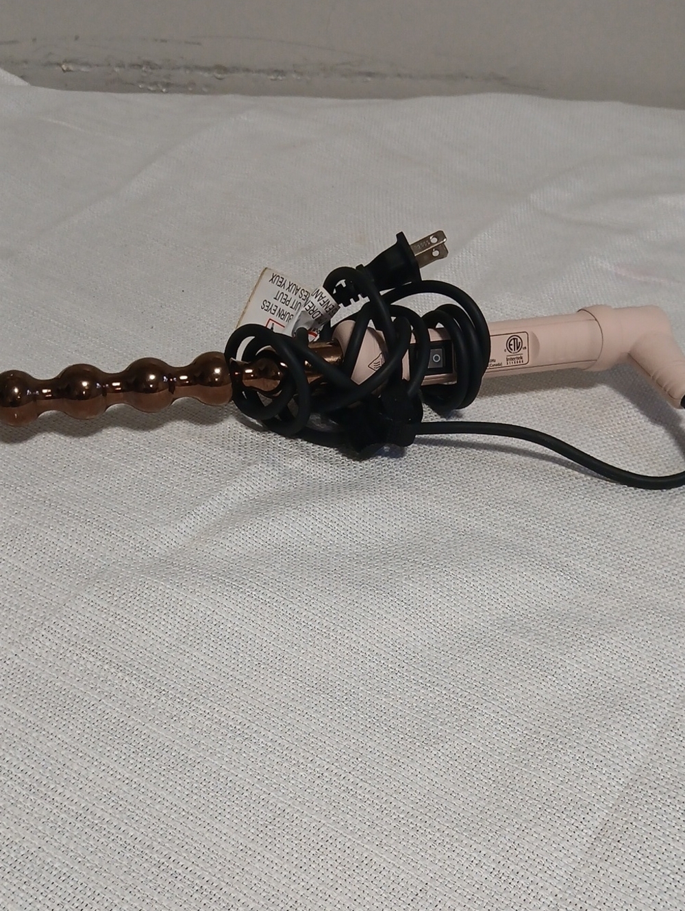 Lange Pink and Rose Gold Bubble Wand Curling Iron
